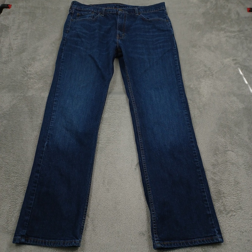 Levis 559 Jeans Men 36x32 Blue Denim Relaxed Fit Straight Leg Pockets Distressed